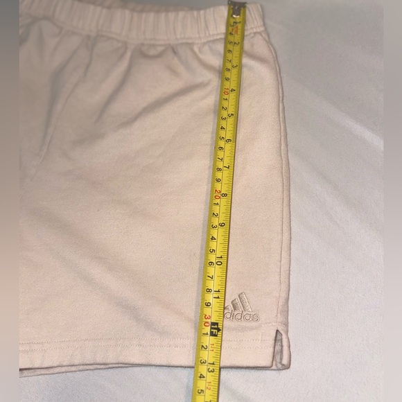 adidas Cream High-Rise Elastic Waist Women Athletic/Lounge Shorts Size Small - Picture 9 of 16